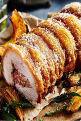 SEASONED BONE + ROLLED LOIN PORK